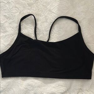 BuffBunny Black Sports Bra Minimalist Design Reversible